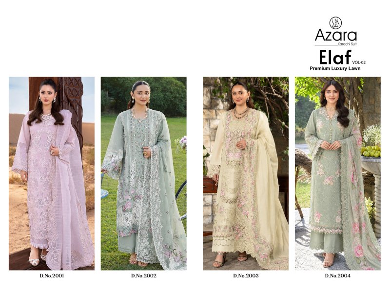 Elaf Premium 2 By Radhika Azara Pure Cotton Dress Material